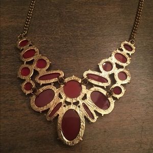 Icing Jewelry - ICING Goldtone 20" Necklace w Red Colored Stones Icing Jewelry - ICING Goldtone 20" Necklace w Red Colored Stones